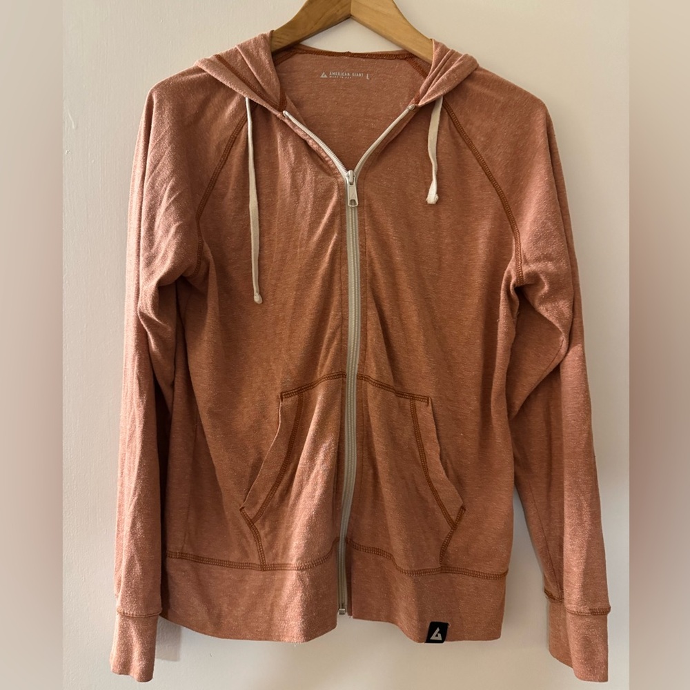 American giant lightweight cotton Zip-Up Hoodie